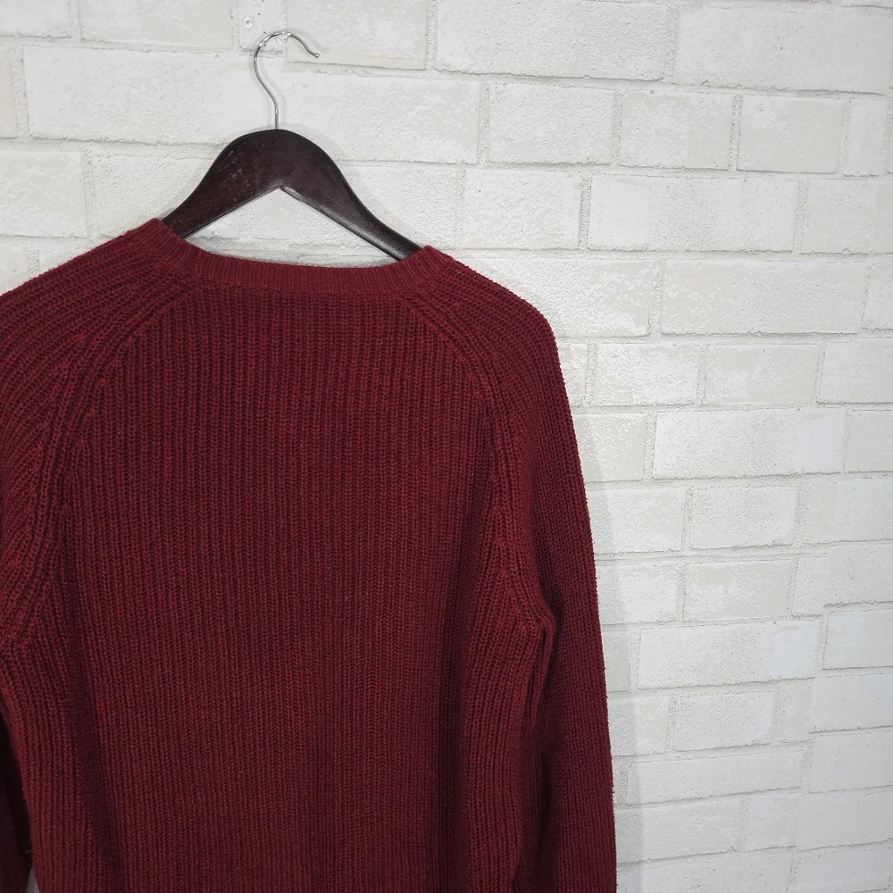 J. Crew heavy, dark red sweater